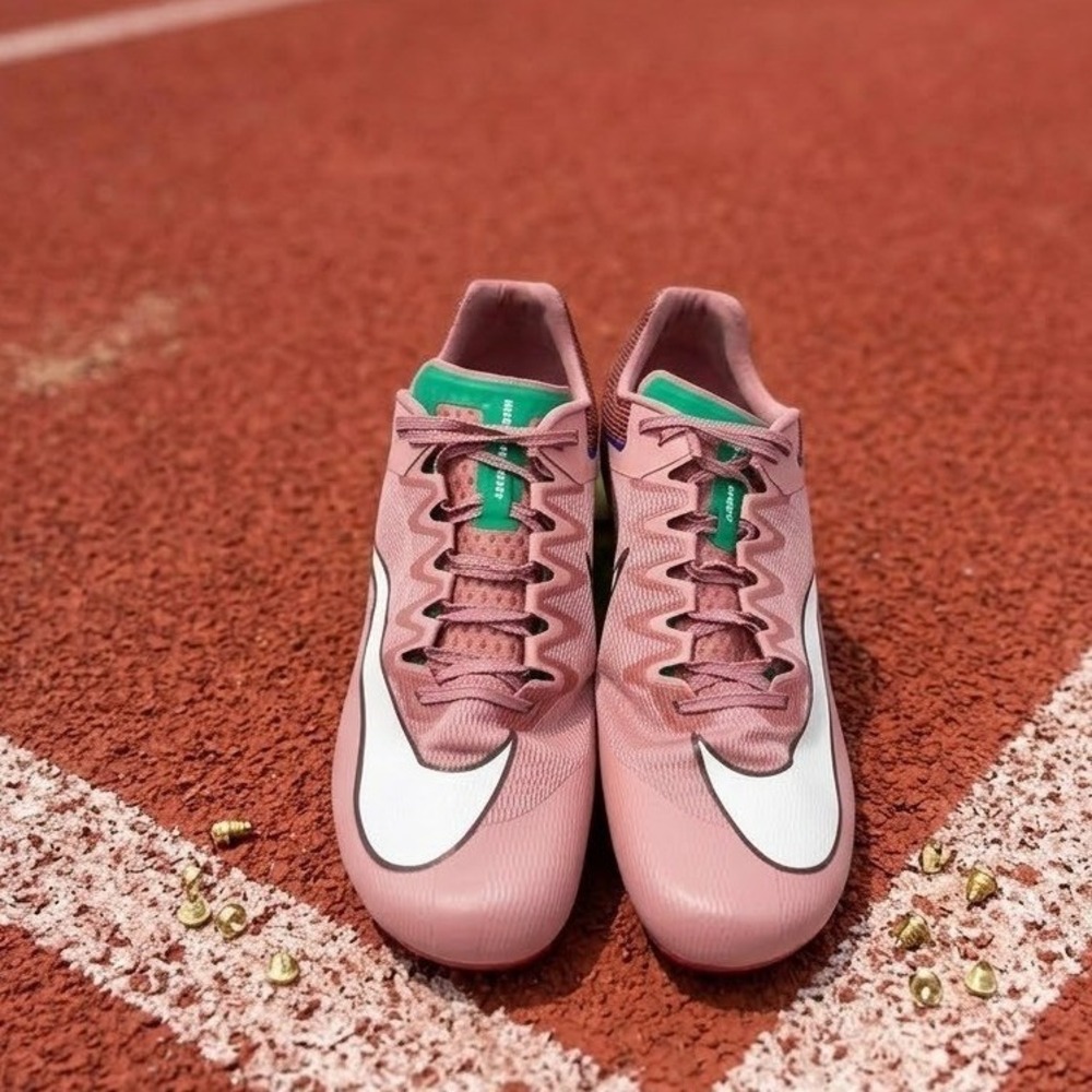 Nike Zoom Rival Sprint Red Stardust Track Spikes Men's 13 HQ2061-600 NWOB